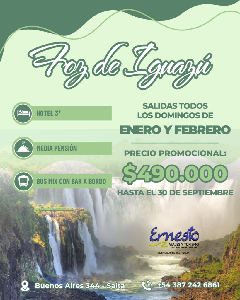 CATARATAS DEL IGUAZU VERANO 2026